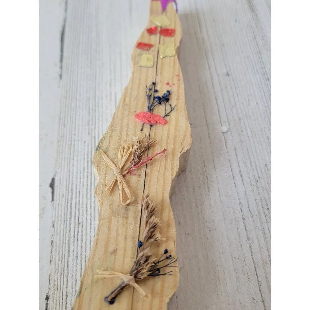 Wooden handmade AS IS‎ tree flower star figure decor